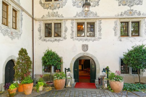 Hotel entrance to Deuring Schlossle Castle