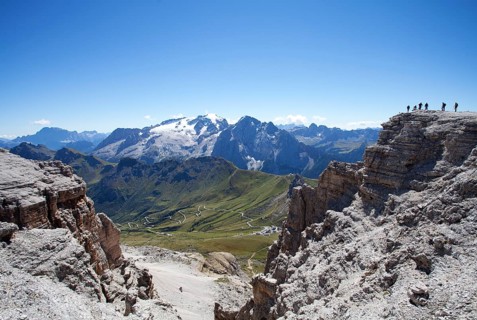 View towards Marmolada Glacier