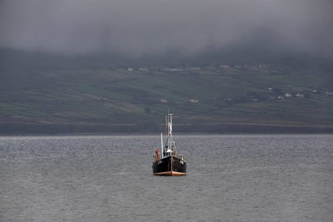 Fishing boat off the coast
