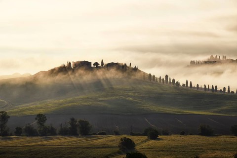 Fog in the valleys of the Crete Senesi