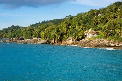 Coast with a house