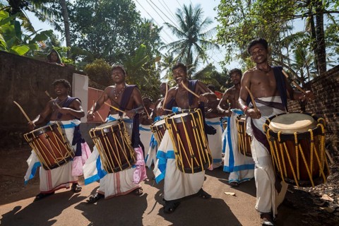 Drummers at a temple festival