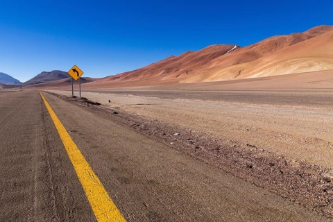Paso de Jama road in the Atacama desert