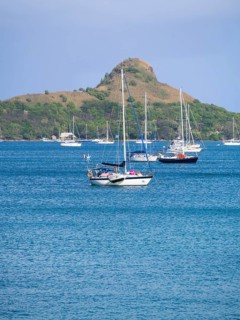 Sailing yachts in Rodney Bay
