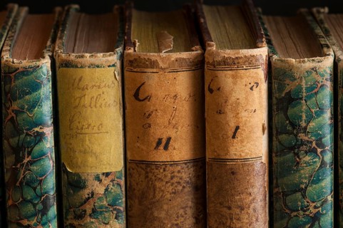 Spines of antiquarian books