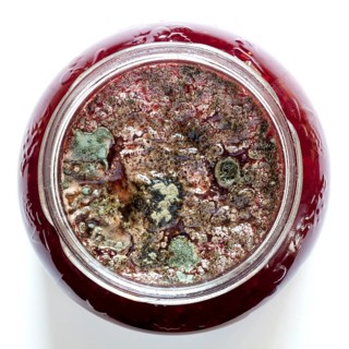 Mould on strawberry jam