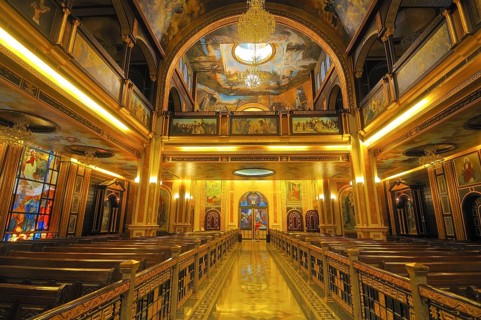 Interior of the Coptic-Orthodox church All Saints who Live in Heaven