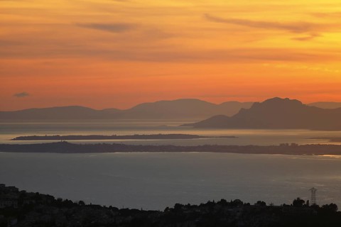 Sunset over the Esterel Mountains