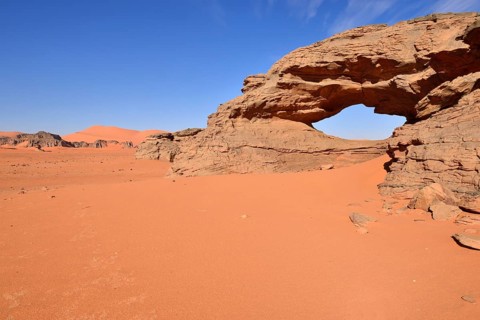 Natural arch at Tin Merzouga