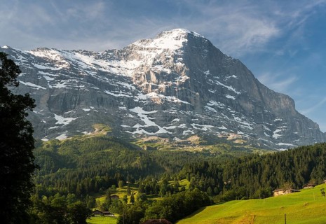 Eiger North Face in the morning