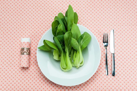 Pak Choi on a plate