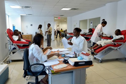 Red Cross blood donation centre
