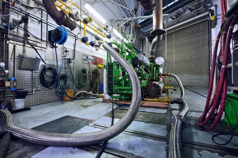 Engine test bench for gas engines at GE Energy