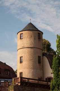 Weisser Turm or White Tower with the Town Hall