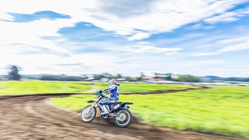 Motocross on a field