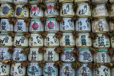 Sake barrels