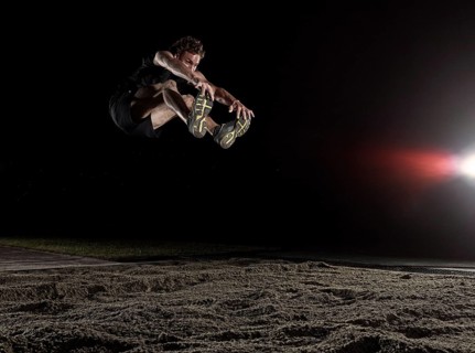 Athlete at the long jump