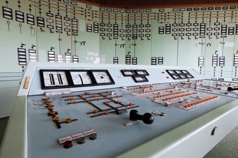 Old disused control room in the Transmission Control Center