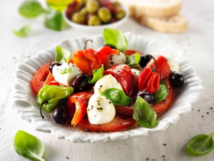 Buffalo mozarella and tomato salad