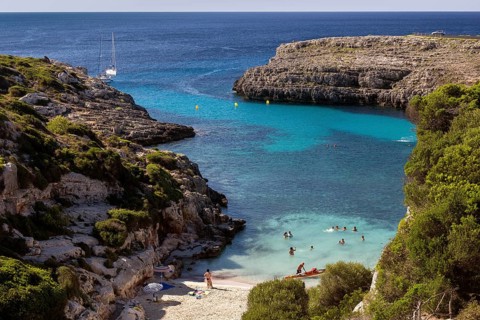 Beach at Cala Binidali