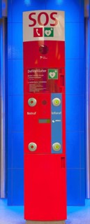 An emergency telephone of Muenchner Verkehrsgesellschaft