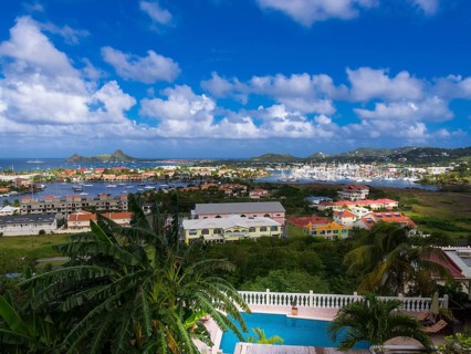 View of the Rodney Bay marina