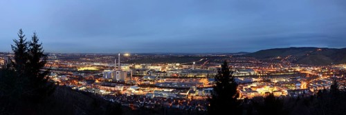 Panoramic view from Waldebene Ost onto Stuttgart-Wangen