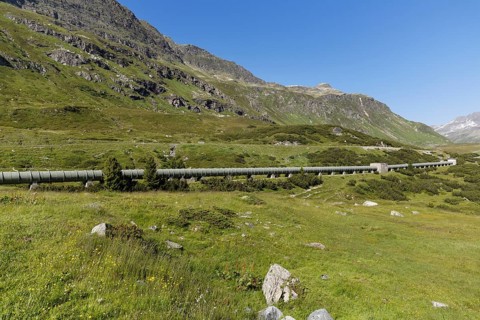Water pipeline from the Silvretta reservoir