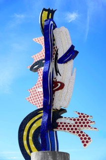 Pop Art sculpture 'El Cap de Barcelona' by artist Roy Lichtenstein