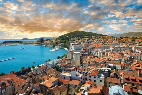 Roof tops of the medieval city of Split
