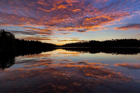 Sunrise at a lake
