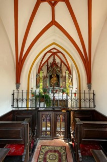 Interior view with the altar