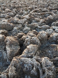 Eroded rock salt pinnacles on the Devil's Golf Course