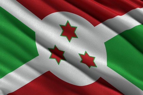Flag of Burundi waving in the wind