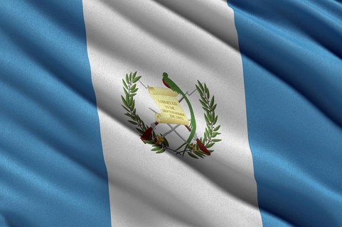 Flag of Guatemala waving in the wind