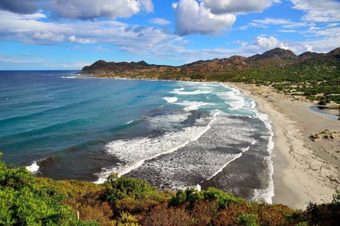 Clouds over the deserted beach of Ostriconi