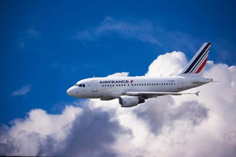 Air France Airbus A318-111 in flight