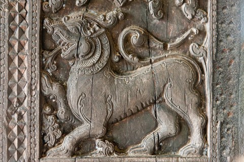 Ornate wood carving