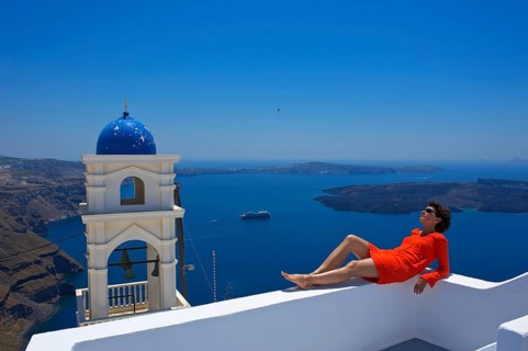 Woman sunbathing