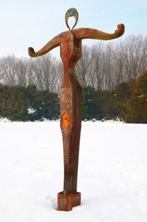 Sculpture in the Memorial Park for the 1526 Mohacs battle