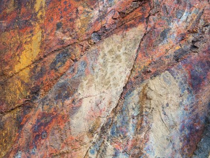 Multi-coloured sedimentary rock in the Panamint Range