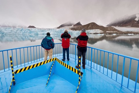 Tourists on an expedition ship