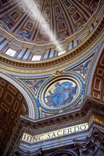 The dome interior of St Peter's by Michelangelo