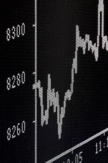 Trading board of the DAX on the trading floor of the Frankfurt Stock Exchange