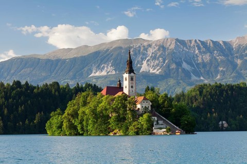 Bled island with St. Mary's Church