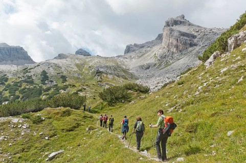 Hikers on a trail