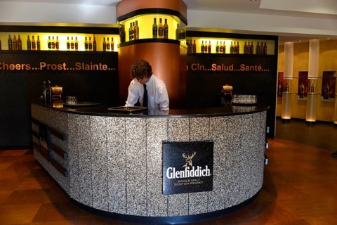 Sample serving bar