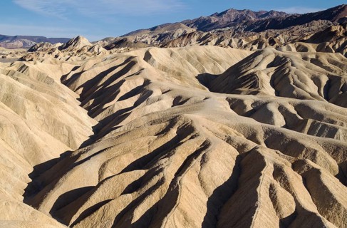 Eroded badlands in the Gower Gulch seen from Zabriskie Point
