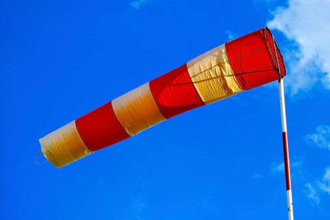 Windsock on a pole