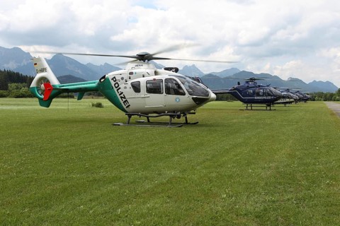 Helicopter EC 135 Eurocopter of the federal police